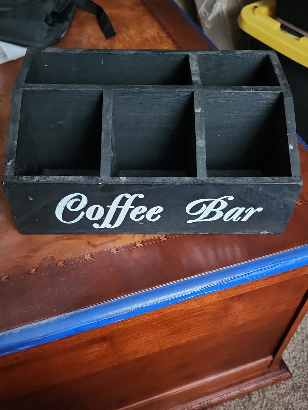 Coffee Bar Wooden Shelf Organizer - Black